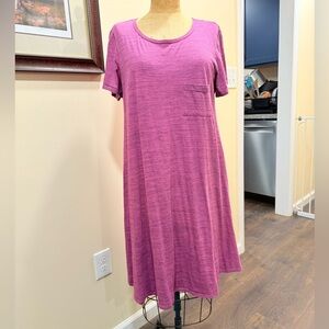 Lula Roe Casual Purple T-Shirt Dress